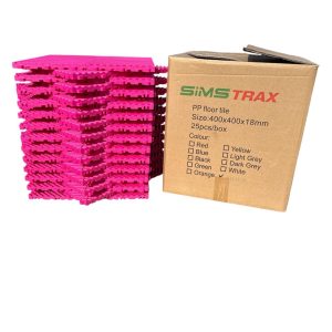 Pack x 25 un 4 M2 Piso PP SIMSTRAX 18mm 40×40 Rosado