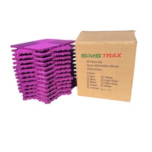 Pack x 25 un 4 M2 Piso PP SIMSTRAX 18mm 40×40 Violeta RAL 4008