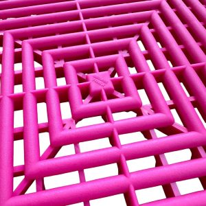 Alternative view of Pack x 25 un 4 M2 Piso PP SIMSTRAX 18mm 40×40 Rosado