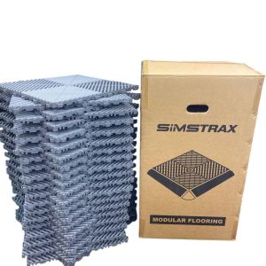 Pack x 40 Un 6.4 M2 Piso SIMSTRAX PP 500 Gr Gris Oscuro