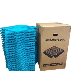 Pack x 40 Un 6.4 M2 Piso SIMSTRAX PP 500 Gr Turquesa
