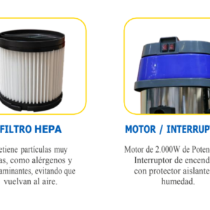 Alternative view of Aspiradora Polvo/Agua Luster BLUE 502 70L 2 Motores C/ FILTRO HEPA