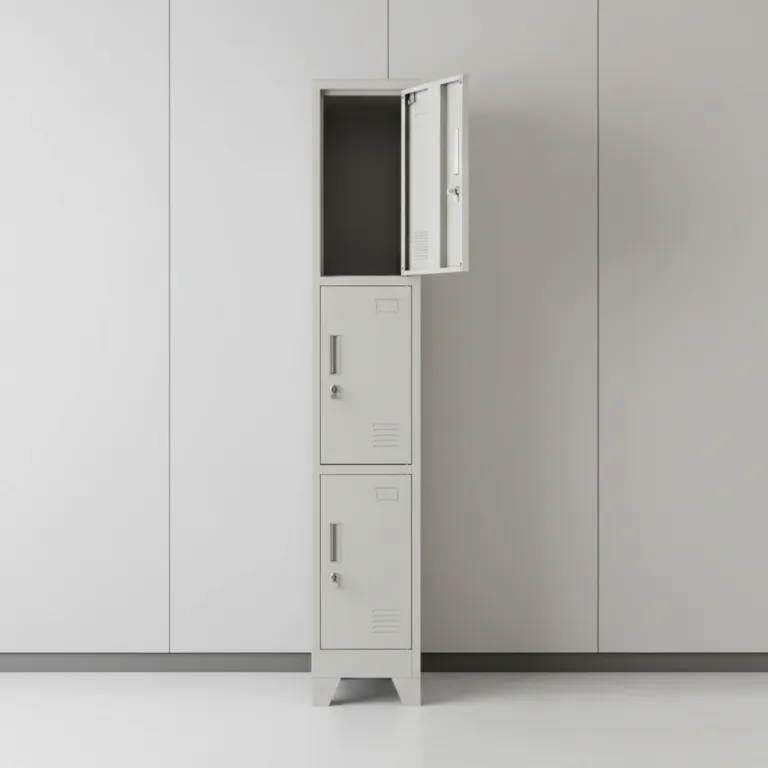 Locker Industrial Blanco 1 Cuerpo 3 Casilleros 180x90x45 cm - Imagen 5