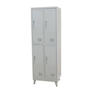 Locker Industrial Blanco 2 Cuerpos 4 Casilleros 180x60x45 cm