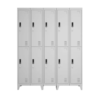 Locker Industrial Blanco 5 Cuerpos 10 Casilleros 180x150x45 cm